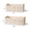 Mkono Macrame Storage Baskets Boho Decor Box Handmade Woven Decorative Countertop Toilet Tank Shelf Cabinet Organizer for Bedroom Livingroom Home, Set of 2, Ivory